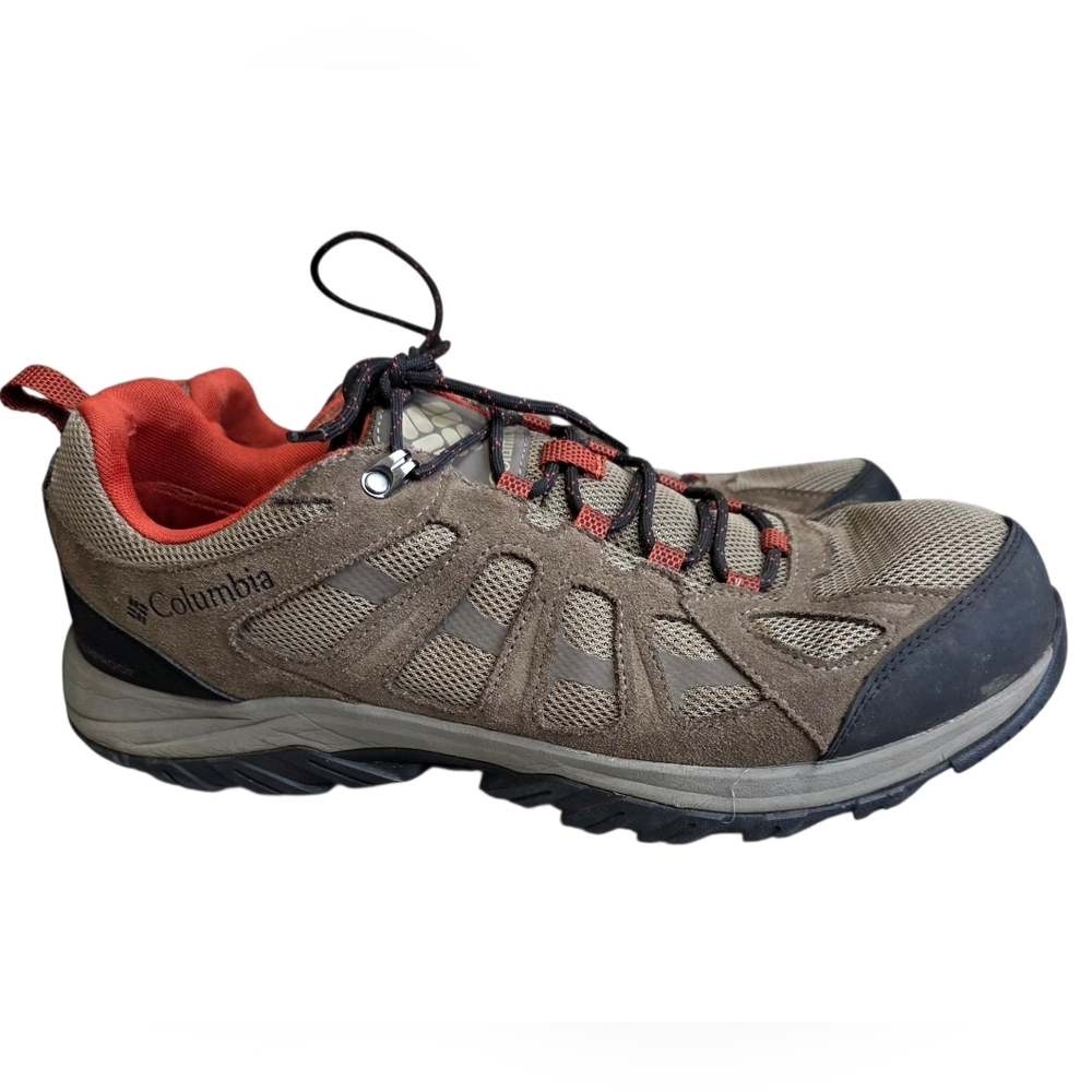 Columbia Men's Hiking Shoe Size 15 BMO169-227 Brown Orange Lowtop Waterproof